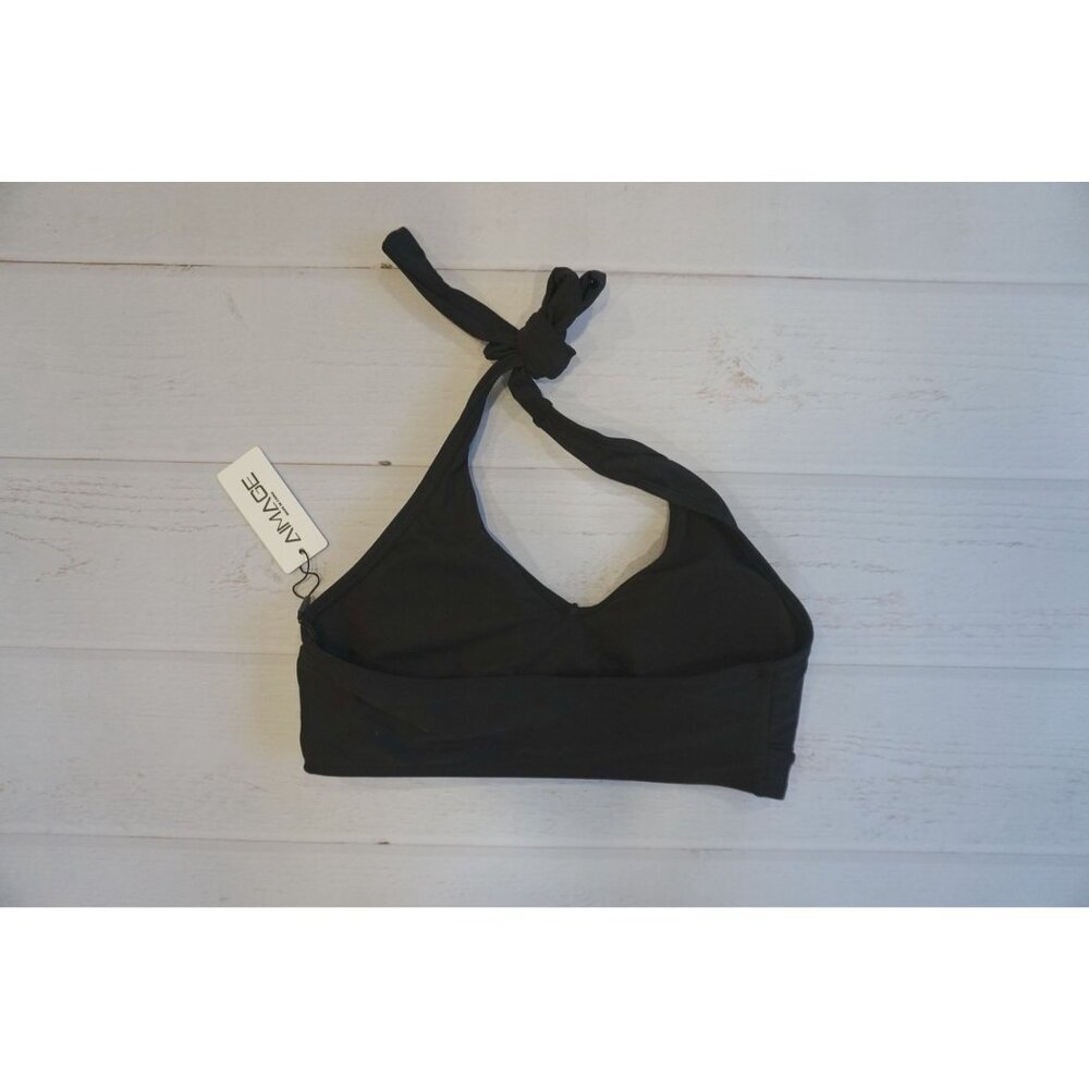 AI'MAGE Black Halter Bathing Suit Bikini Swim Top - Size S, NWT - Picture 5 of 7